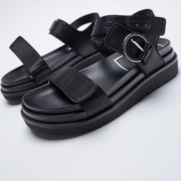 Zara Low Heel Platform Sandals